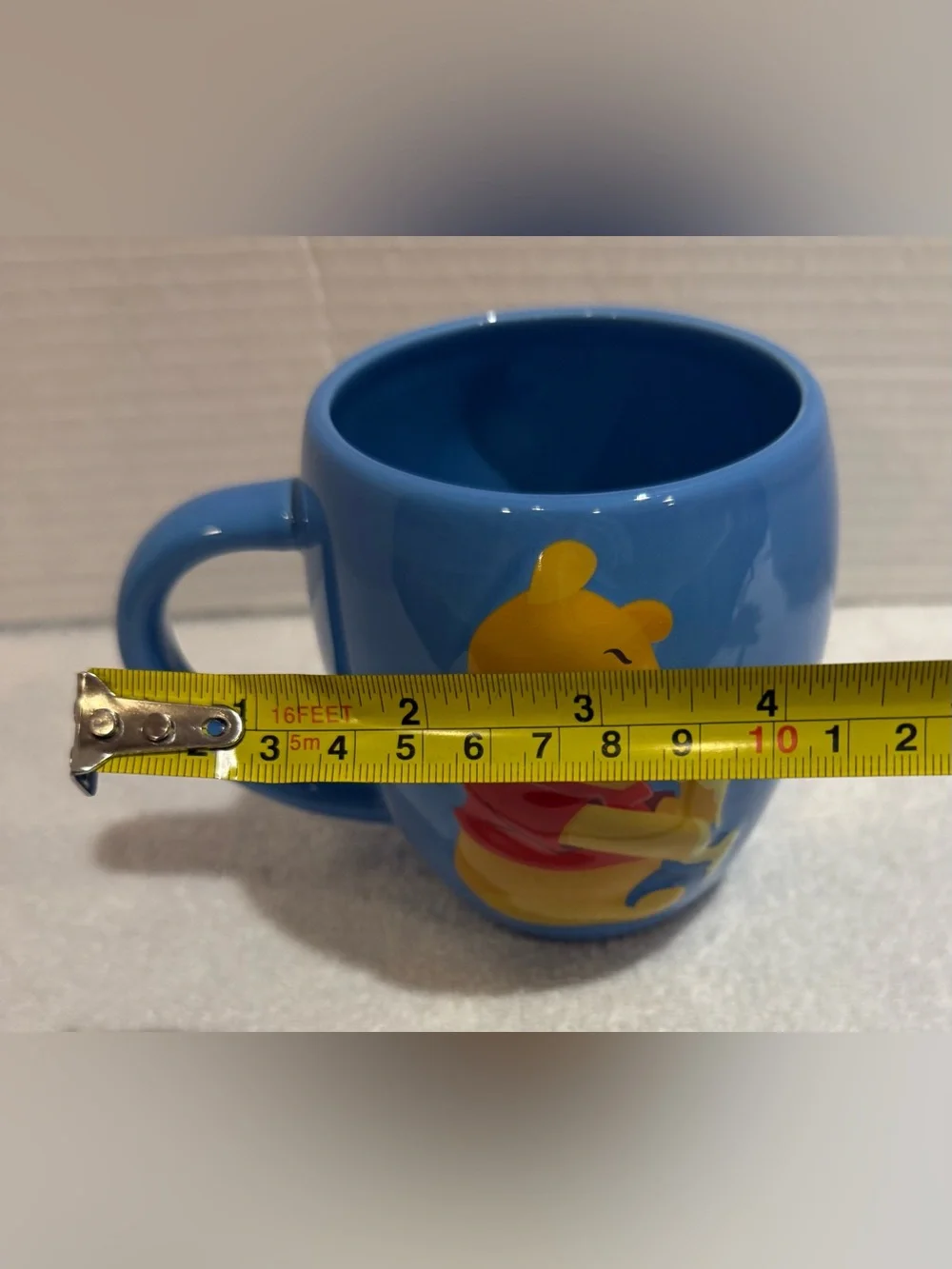Disney Monogram Winnie The Pooh Blue Ceramic 3D Coffee Cup/Mug